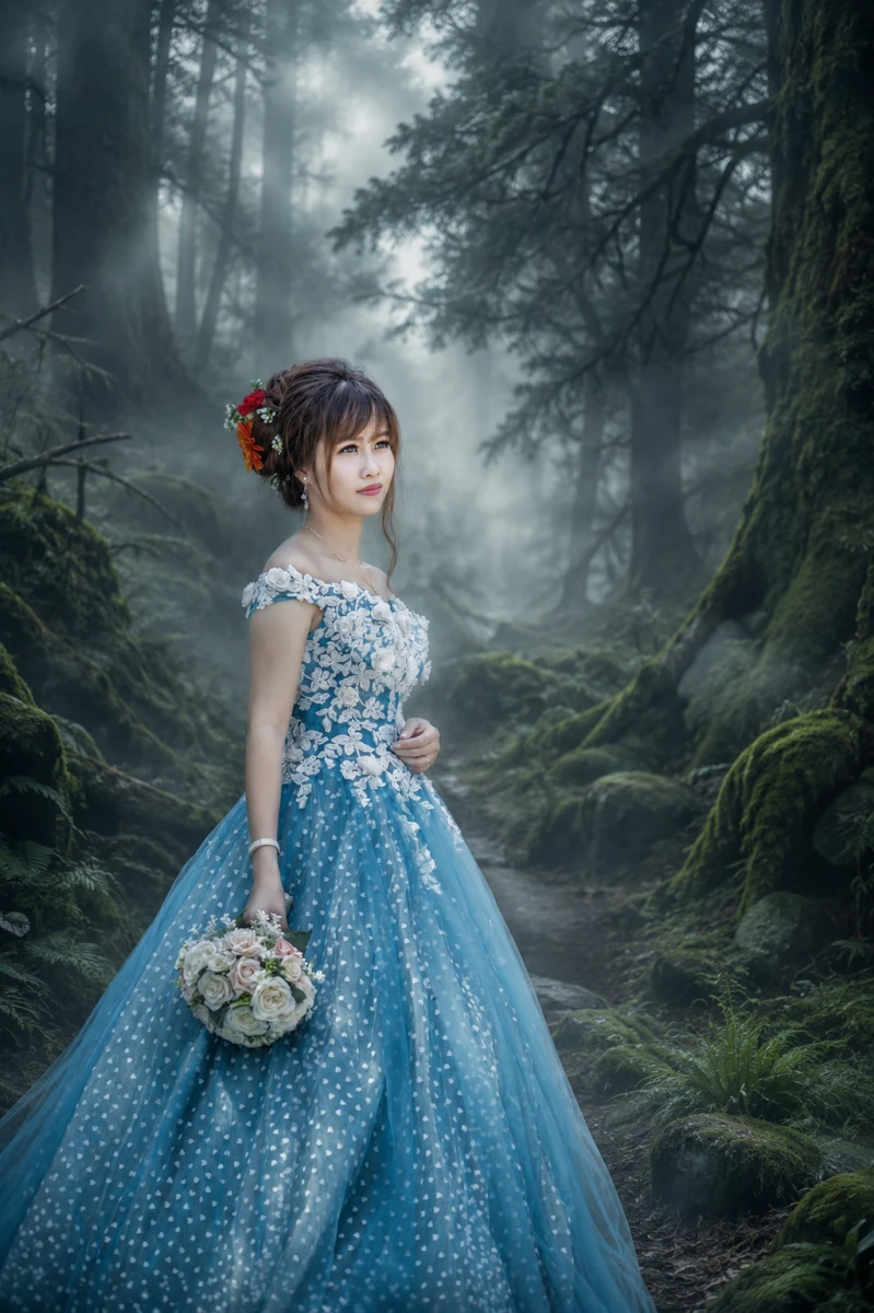 Dark Fog Cinematic Forest Photo Effect